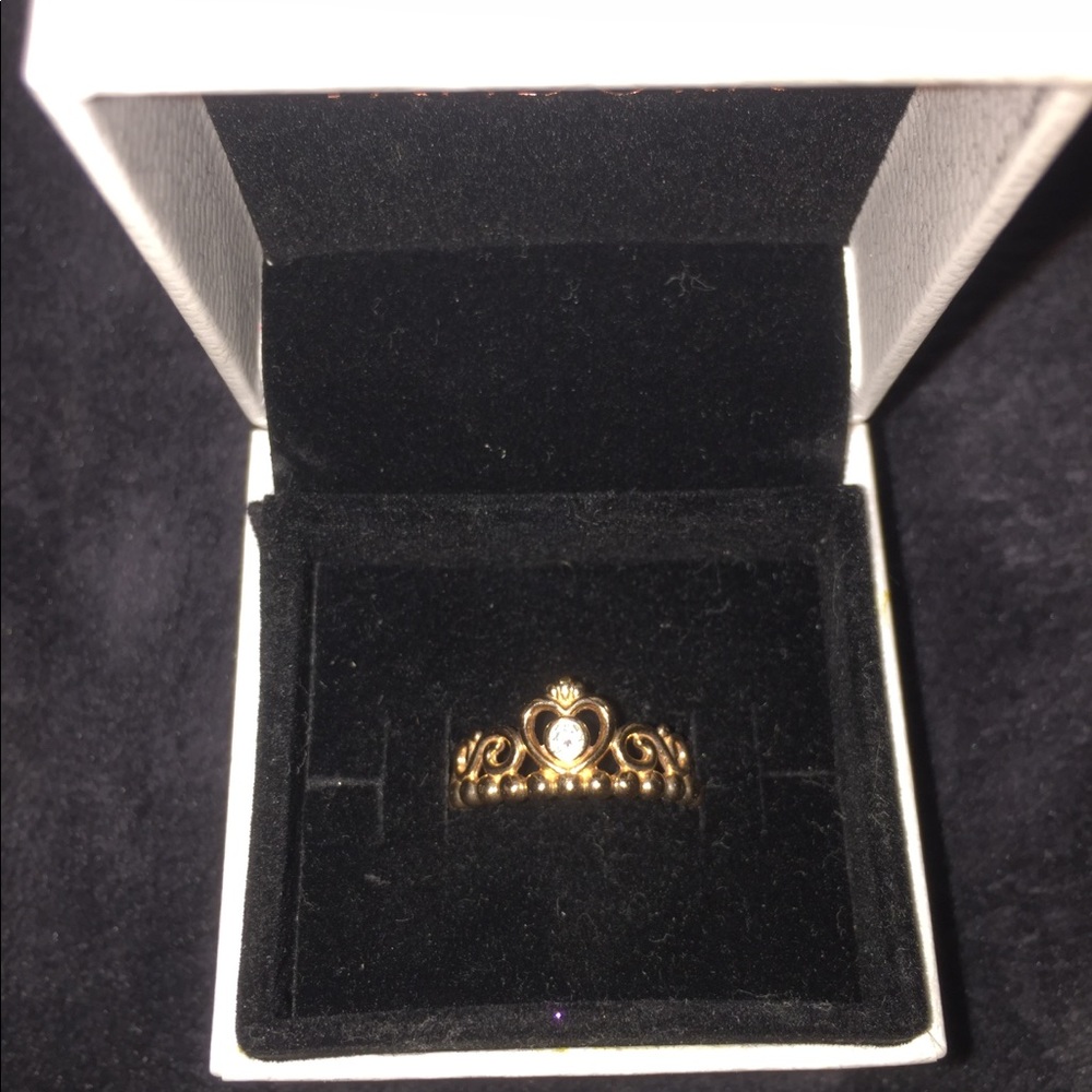 Rose Gold  Princess Pandora ring